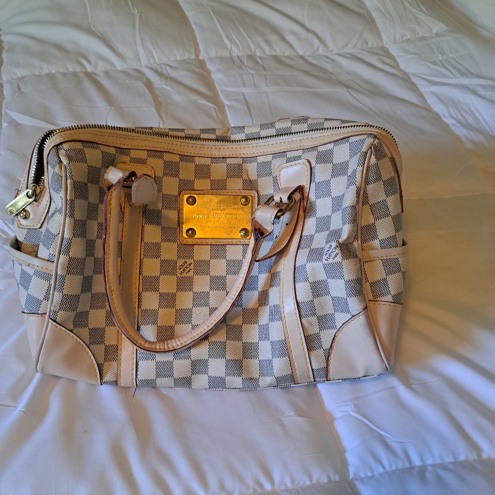 Checkered Beige Handbag